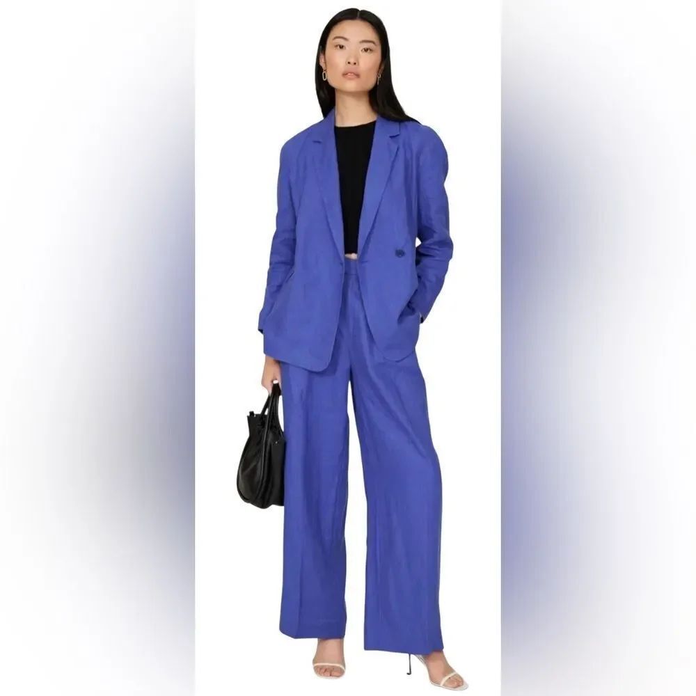 Madewell Double Breasted Linen Blazer Size XS Oversized
